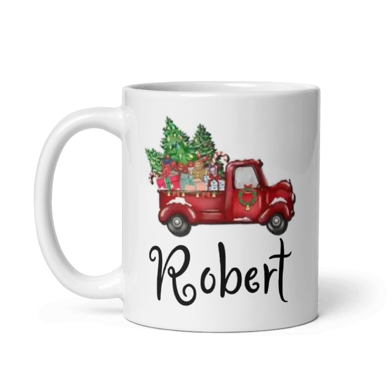Custom Fireplace Coffee Cup Gifts with Name And Photo Customized Xmas Cups Gifts for Holiday All Family Gathering Tea Cup White Coffee Mug 11oz Personalized Christmas Design Ceramic Mugs