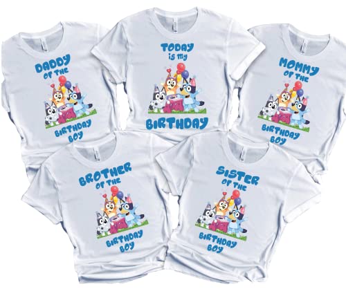 Blue Birthday Shirt Family Matching Custom Tees