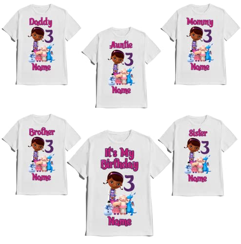 Birthday Girl Dr Shirt Custom Tees Family Matching Personalized Doc T-shirt Name Age
