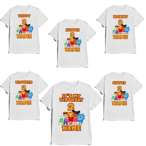 Tiger Birthday Shirt Boy Girl Custom Tiger Kids Party Tees Personalized Family Matching T-shirt