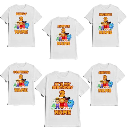 Tiger Birthday Shirt Boy Girl Custom Tiger Kids Party Tees Personalized Family Matching T-shirt