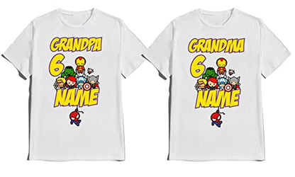 Avenger Birthday Boy BabyAvengers Shirt Customize Super Hero Tees Kids Party Family Matching Super-Hero T-shirts