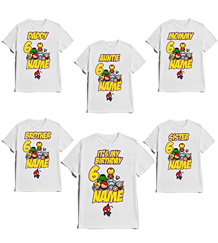 Avenger Birthday Boy BabyAvengers Shirt Customize Super Hero Tees Kids Party Family Matching Super-Hero T-shirts