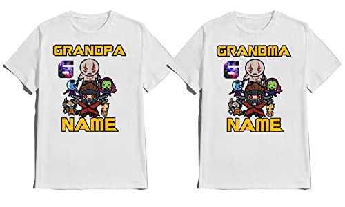 Guardians Birthday Shirt Galaxy Family Matching Super-Hero T-shirts Birthday Boy Custom Super Hero Tees Kids Party