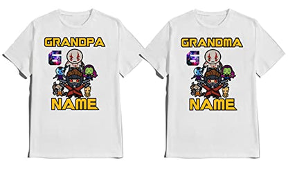 Guardians Birthday Shirt Galaxy Family Matching Super-Hero T-shirts Birthday Boy Custom Super Hero Tees Kids Party