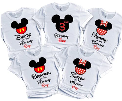 Birthday Shirt Boy Mouse Girl Tees Matching Family Custom