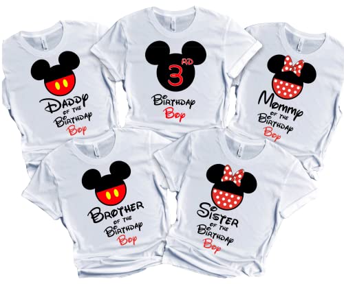 Birthday Shirt Boy Mouse Girl Tees Matching Family Custom