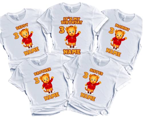 Birthday Shirt Boy Girl Custom Tiger Kids Party Tees Personalized Family Matching T-shirt