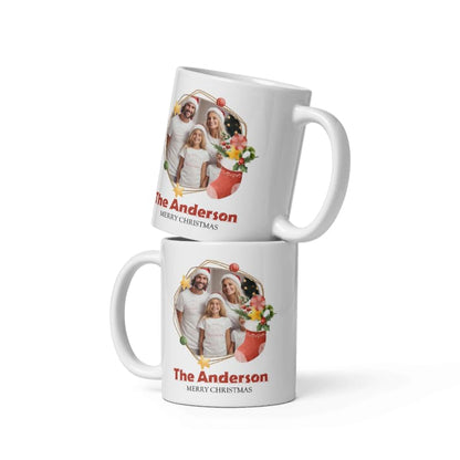 Mug For All The Family Gift Mugs Personalized Christmas Design Ceramic Mugs with Name And Photo Customized Xmas Cups Gifts for Holiday All Family Gathering Tea Cup White Coffee Mug 11oz