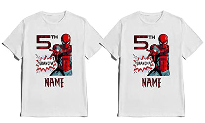 Spider Birthday Boy Spider Shirt Family Matching Tees Superhero Shirts Super-hero Custom tee