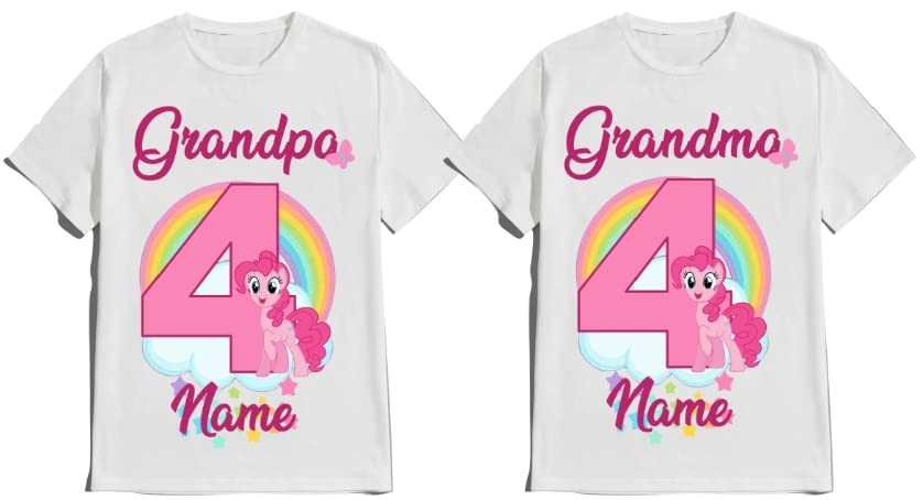 Birthday Pinky Girl Shirt Customize Pie Tees Family Matching Pony T-Shirts