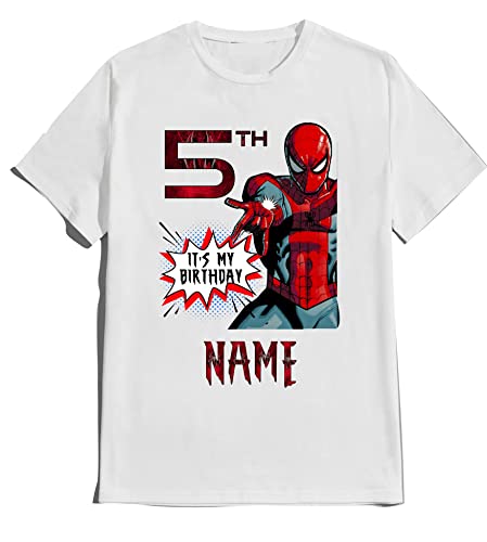 Spider Birthday Boy Spider Shirt Family Matching Tees Superhero Shirts Super-hero Custom tee