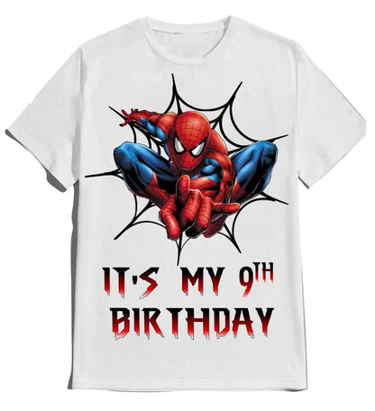 Spider Birthday Boy Spidy Spiderbaby Family Matching Tees Superhero T-shirt