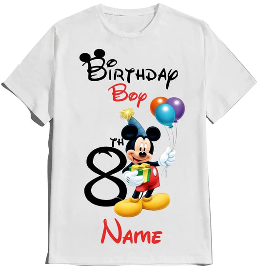 Birthday Kids Mouse Boy Girl Tees Matching Family Customize Shirts