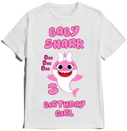 Shark Birthday Boy Girl Baby Shirt Family Matching Custom T-shirts Doodoodoo