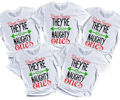 Christmas Matching Shirts For All The Family Custom Gift Holidays Christmas Eve White Tshirt All Sizes Kids And Adults Personalized Customize Name Shirt