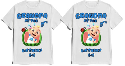 Birthday Shirt Melon Boy Girl Personalized with Name and Age Family Matching Shirts Kids party Custom