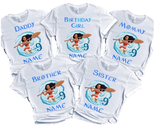 Moana Birthday Shirt Girl Family Matching Tees