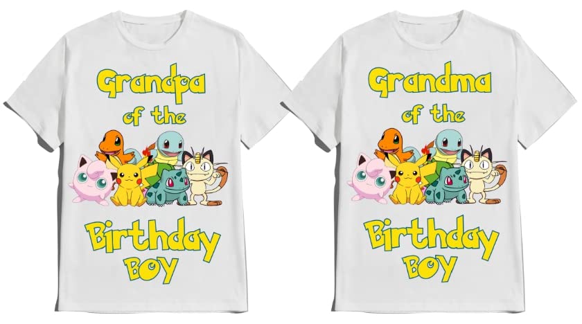 Boy T-shirt Birthday Family Custom Name Age Matching Shirts Gotta Catch Them All