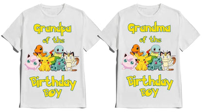 Boy T-shirt Birthday Family Custom Name Age Matching Shirts Gotta Catch Them All