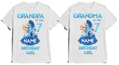 Birthday Girl Elsa Shirt Family Matching T-shirts Custom