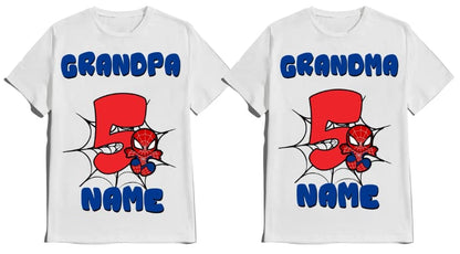 Spider Birthday Boy Spidy Spiderbaby Family Matching Tees Superhero