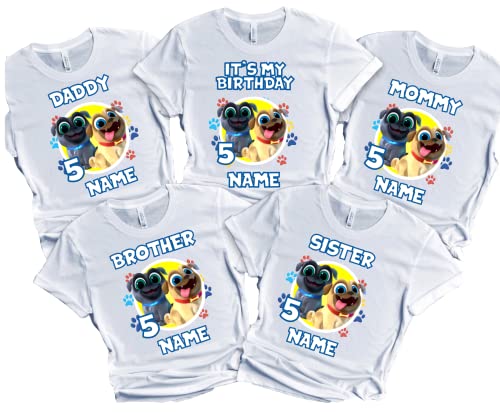 Birthday Puppy Shirt Boy Dog Family Matching Custom Tees
