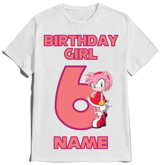 SuperHero sonic Birthday Girl Shirt Fast Blue Hedgehog T-shirt Birthday Boy/Girl Super Custom Family Matching Tees