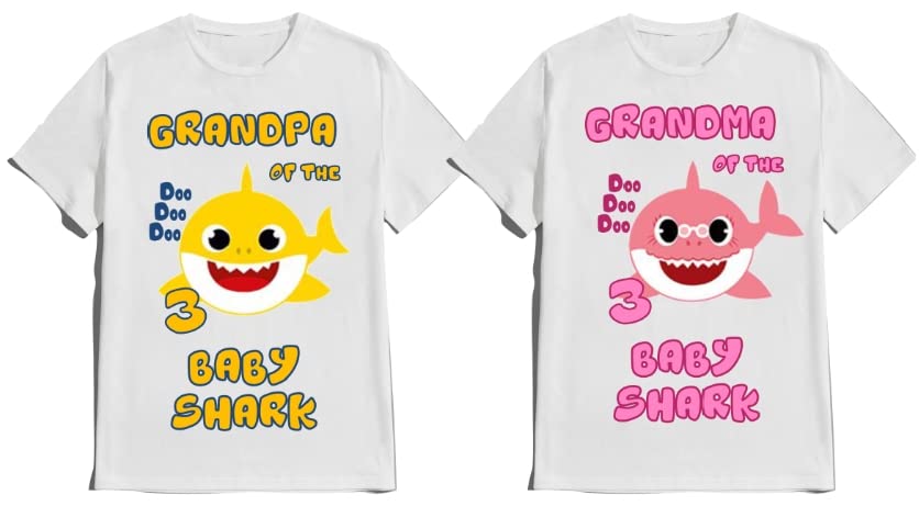 Shark Birthday Boy Girl Baby Shirt Family Matching Custom T-shirts Doodoodoo