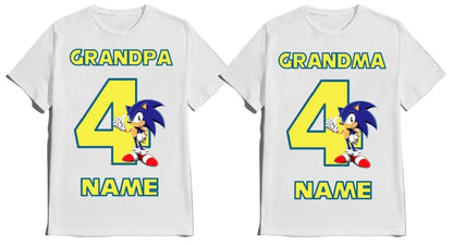 SuperHero sonic Shirt Fast Blue Hedgehog Birthday Boy/Girl Super Custom Family Matching Tees