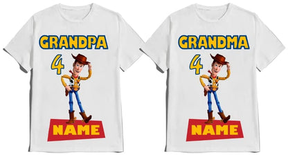 Birthday Boy Girl Custom Toy Family Matching Story Tees