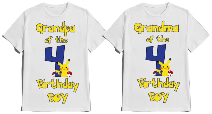 Birthday T-shirt Boy Custom Name Age Birthdayboy Shirts Family Matching Tees Gotta Catch Them All