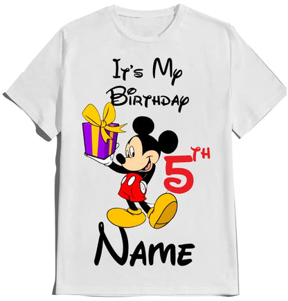 Matching Birthday Mouse Shirt Boy Girl Family Tees Customize Shirts Party