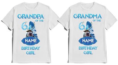 Princess Birthday Girl Shirt Custom Family Matching T-shirts