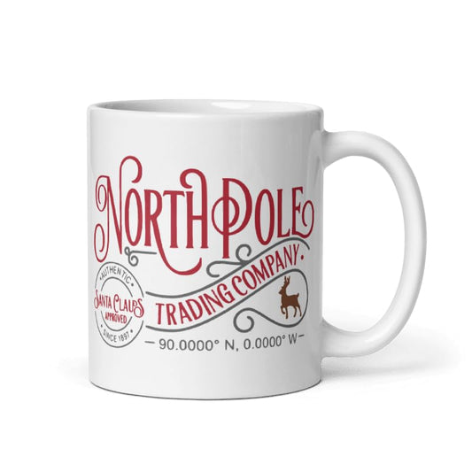 Custom Fireplace Coffee Mug Northpole Gifts Personalized Christmas Design Ceramic Mugs with Name And Photo Customized Xmas Cups Gifts for Holiday All Family Gathering Tea Cup White Coffee Mug 11oz