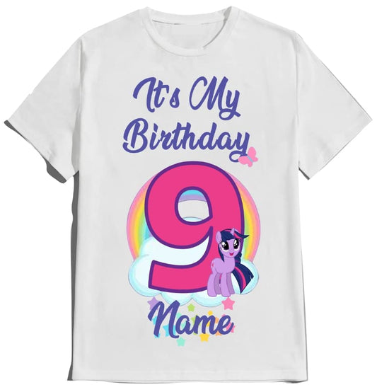 Birthday Girl Shirt Pinky Tee Ponny Shirt Pie Tees Family Matching Pony Customize T-Shirts