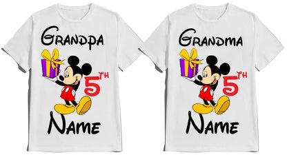 Matching Birthday Mouse Shirt Boy Girl Family Tees Customize Shirts Party