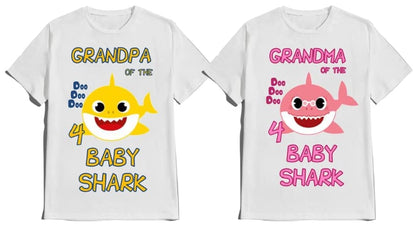 Baby Birthday Boy Girl Shark Shirt Family Matching Custom T-shirts Doodoodoo