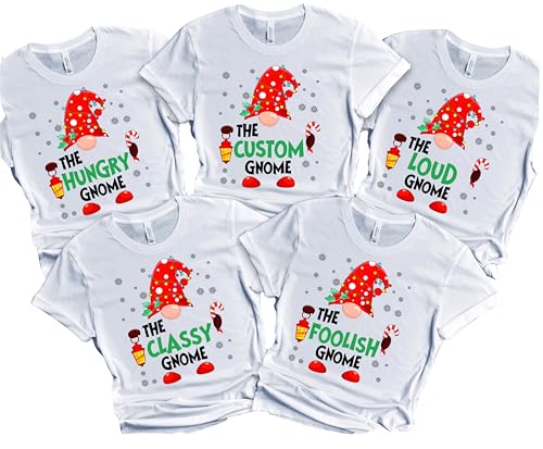 Christmas Matching Shirts For All The Family Custom Gift Holidays Christmas Eve White Tshirt All Sizes Kids And Adults Personalized Customize Name Shirt