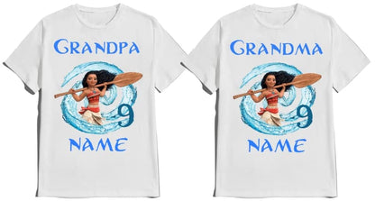 Moana Birthday Shirt Girl Family Matching Tees