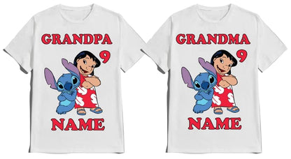 Stitch/Birthday Shirt Boy Lilo/Birthday Girl Matching Family Tees Custom Shirts Party