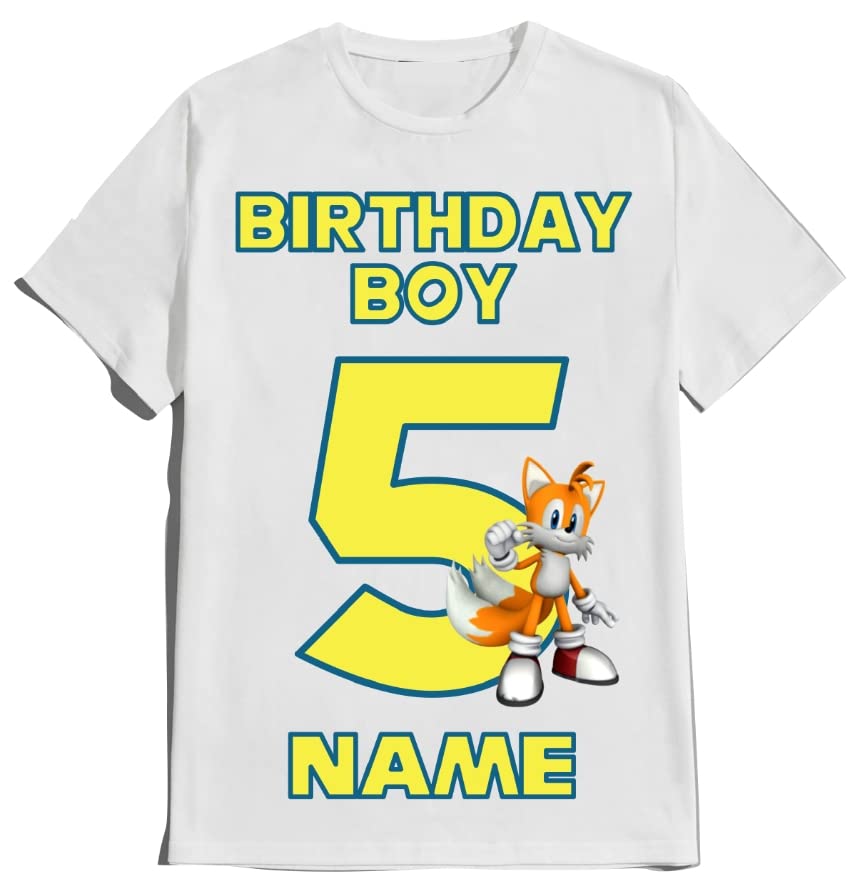 SuperHero sonic Birthday Boy Shirt Fast Blue Hedgehog T-shirt Birthday Boy/Girl Super Custom White Family Matching Tees
