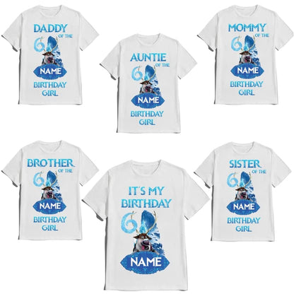 Princess Birthday Girl Shirt Custom Family Matching T-shirts