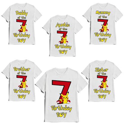 Birthday Shirt Boy Gotta Catch Them All Custom Family Matching Tees Shirts T-shirts