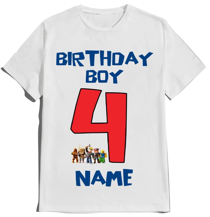 Birthday Boy Robolox Shirt Matching Family Customize Name Age