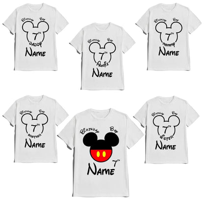Mouse Birthday Matching Shirt Boy Girl Family Tees Custom Shirts Party