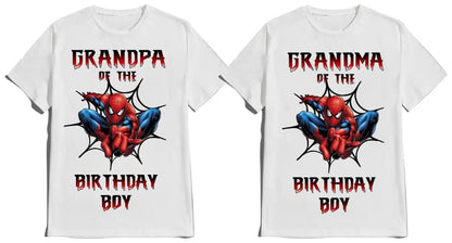 Spider Birthday Boy Spidy Spiderbaby Family Matching Tees Superhero T-shirt