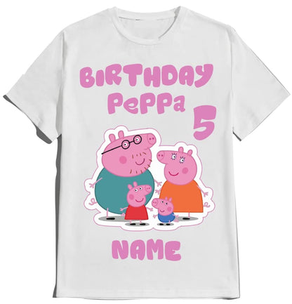 Piggy Birthday Boy pep Birthday Girl Shirt Matching Family Pepa Custom Tees Pig