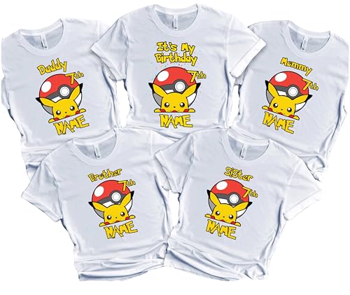 Birthday Boy Shirt Custom Name Age Birthday Girl Tee Personalized T-shirts Family Matching Tees Kids Party