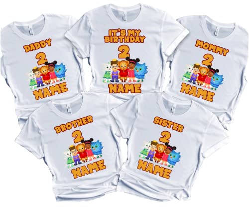 Tiger Birthday Shirt Boy Girl Custom Tiger Kids Party Tees Personalized Family Matching T-shirt
